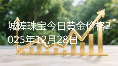 城隍珠宝今日黄金价格2025年12月28日
