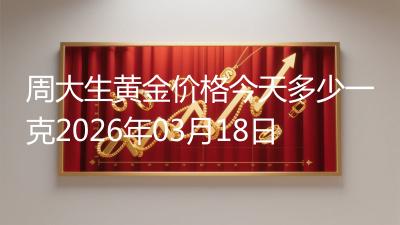 周大生黄金价格今天多少一克2026年03月18日