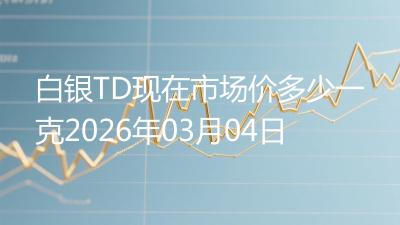 白银TD现在市场价多少一克2026年03月04日