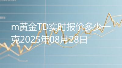 m黄金TD实时报价多少一克2025年08月28日