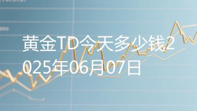 黄金TD今天多少钱2025年06月07日