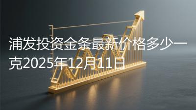 浦发投资金条最新价格多少一克2025年12月11日