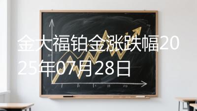 金大福铂金涨跌幅2025年07月28日