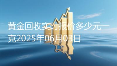 黄金回收实时报价多少元一克2025年06月03日