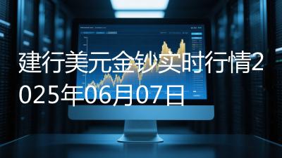 建行美元金钞实时行情2025年06月07日
