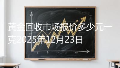 黄金回收市场报价多少元一克2025年12月23日
