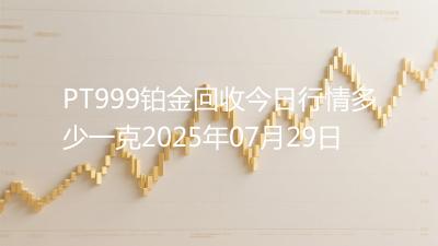 PT999铂金回收今日行情多少一克2025年07月29日