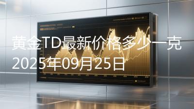 黄金TD最新价格多少一克2025年09月25日