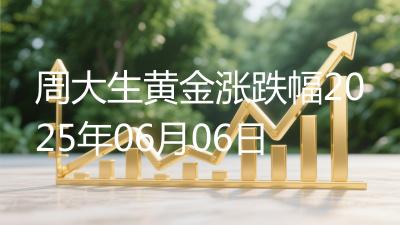 周大生黄金涨跌幅2025年06月06日