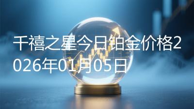 千禧之星今日铂金价格2026年01月05日