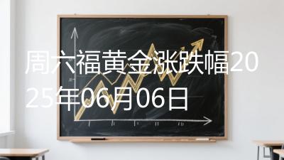 周六福黄金涨跌幅2025年06月06日