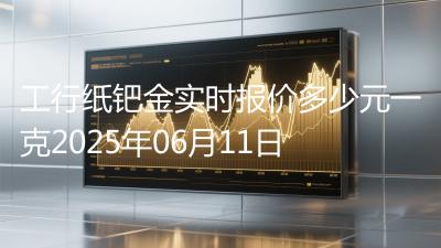 工行纸钯金实时报价多少元一克2025年06月11日