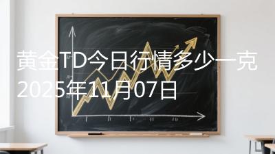 黄金TD今日行情多少一克2025年11月07日