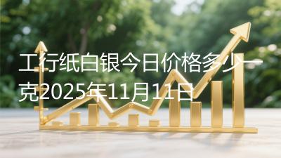 工行纸白银今日价格多少一克2025年11月11日