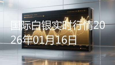 国际白银实时行情2026年01月16日