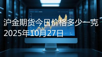 沪金期货今日价格多少一克2025年10月27日