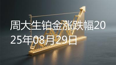 周大生铂金涨跌幅2025年08月29日