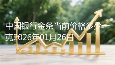 中国银行金条当前价格多少一克2026年01月26日