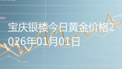 宝庆银楼今日黄金价格2026年01月01日