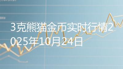 3克熊猫金币实时行情2025年10月24日