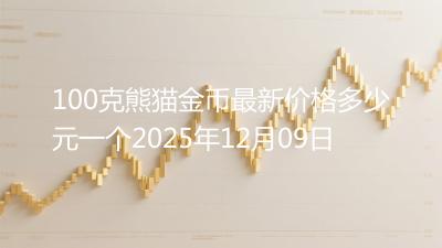 100克熊猫金币最新价格多少元一个2025年12月09日