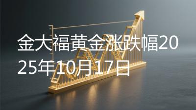 金大福黄金涨跌幅2025年10月17日