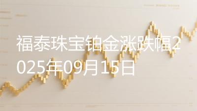 福泰珠宝铂金涨跌幅2025年09月15日