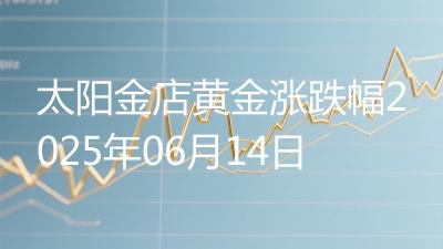 太阳金店黄金涨跌幅2025年06月14日