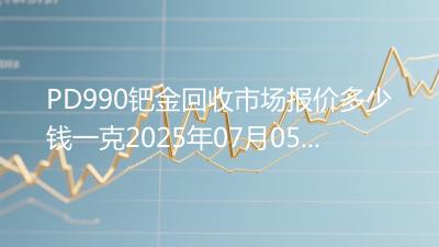 PD990钯金回收市场报价多少钱一克2025年07月05日