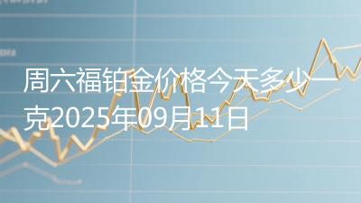 周六福铂金价格今天多少一克2025年09月11日