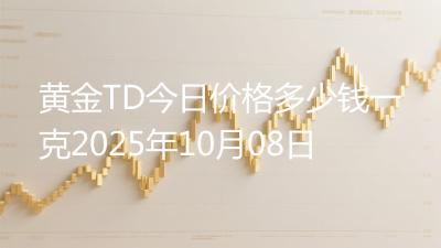 黄金TD今日价格多少钱一克2025年10月08日