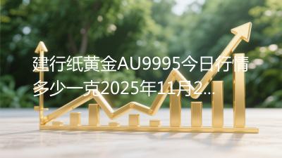 建行纸黄金AU9995今日行情多少一克2025年11月23日