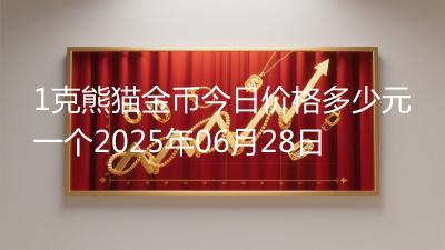 1克熊猫金币今日价格多少元一个2025年06月28日
