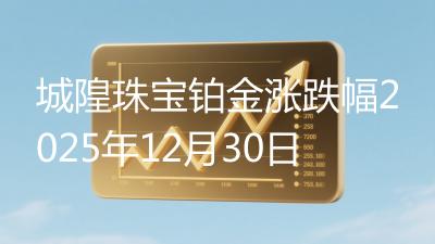 城隍珠宝铂金涨跌幅2025年12月30日