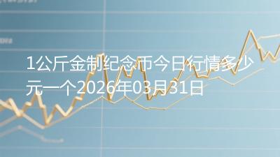 1公斤金制纪念币今日行情多少元一个2026年03月31日