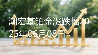 潮宏基铂金涨跌幅2025年06月08日