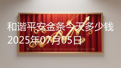 和谐平安金条今天多少钱2025年07月05日