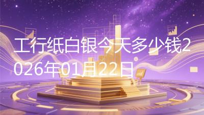 工行纸白银今天多少钱2026年01月22日