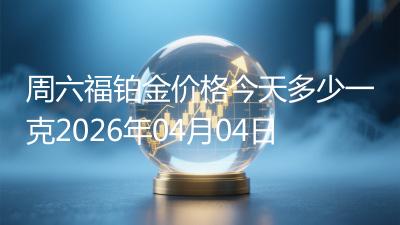 周六福铂金价格今天多少一克2026年04月04日