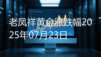 老凤祥黄金涨跌幅2025年07月23日