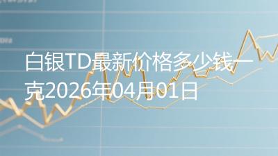白银TD最新价格多少钱一克2026年04月01日