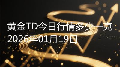黄金TD今日行情多少一克2026年01月19日