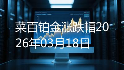 菜百铂金涨跌幅2026年03月18日