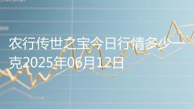 农行传世之宝今日行情多少一克2025年06月12日