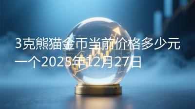 3克熊猫金币当前价格多少元一个2025年12月27日