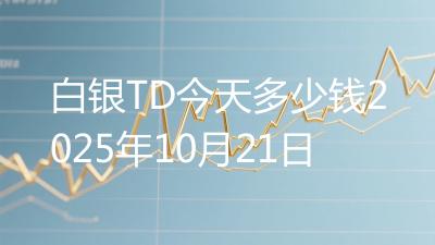白银TD今天多少钱2025年10月21日