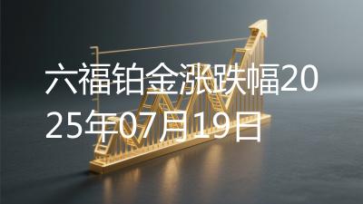 六福铂金涨跌幅2025年07月19日