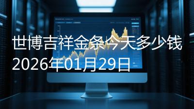 世博吉祥金条今天多少钱2026年01月29日
