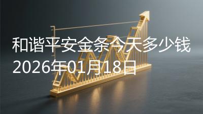 和谐平安金条今天多少钱2026年01月18日