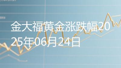 金大福黄金涨跌幅2025年06月24日